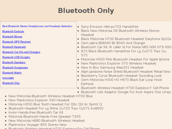 www.bluetoothonly.com