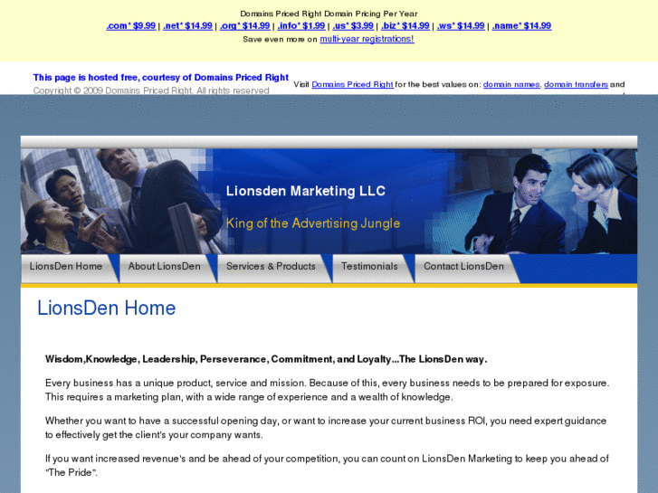 www.lionsdenmarketing.com