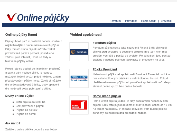 www.pujcky-ihned.biz