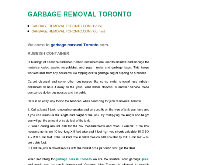www.garbageremovaltoronto.com