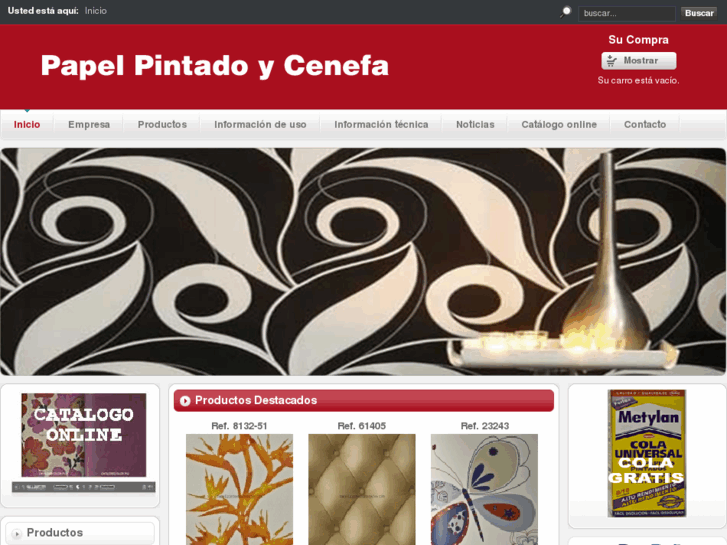 www.papelpintadoycenefa.es