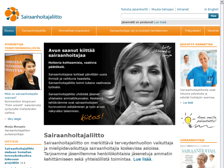 www.sairaanhoitajaliitto.fi