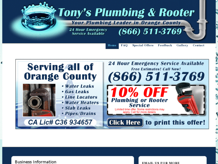 www.tonysplumbingandrooter.com