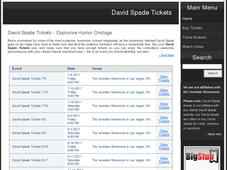 www.davidspadetickets.com