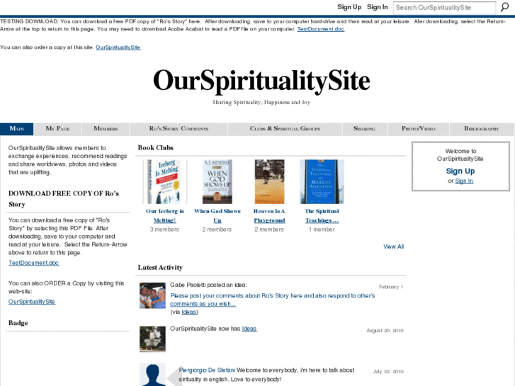 www.ourspiritualitysite.com