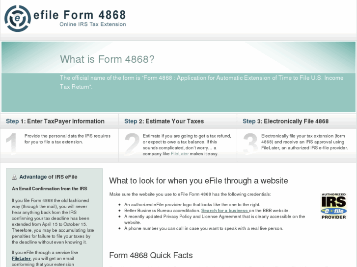www.efileform4868.com