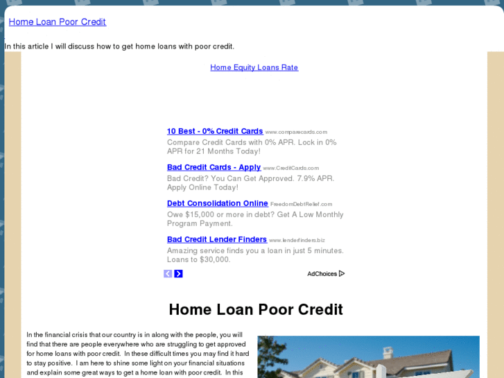 www.homeloanpoorcredit.com