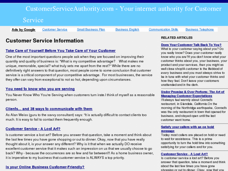 www.customerserviceauthority.com