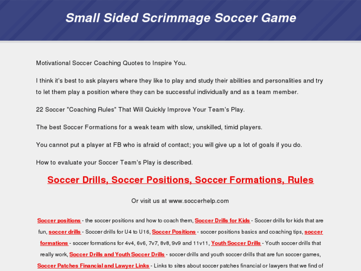 www.smallsidedscrimmagesoccergame.com