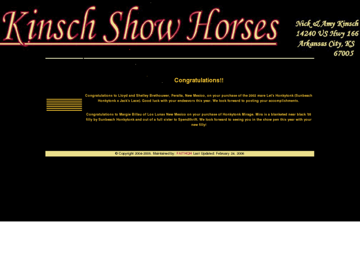 www.kinschshowhorses.com