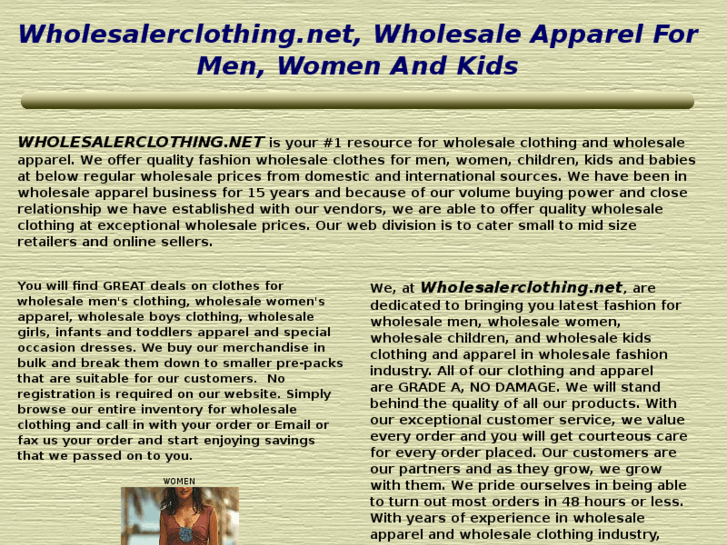 www.wholesalerclothing.net