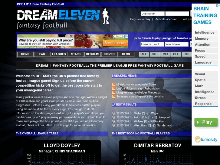 www.dreameleven.co.uk