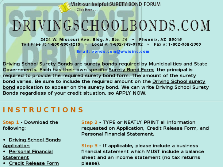 www.drivingschoolbonds.com