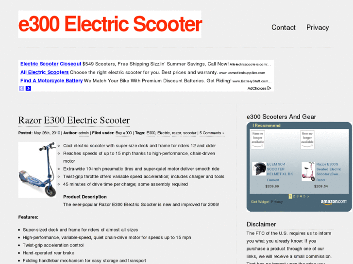 www.e300electricscooter.net