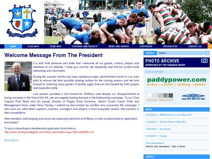 www.stmaryscollegerfc.com