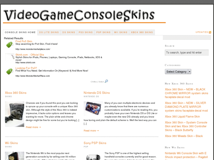 www.videogameconsoleskins.com