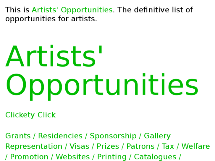 www.artistsopportunities.org