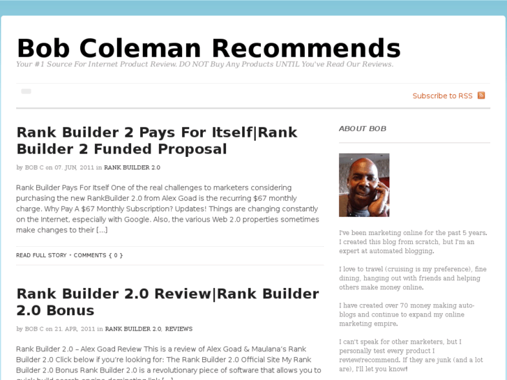 www.bobcoleman-recommends.com