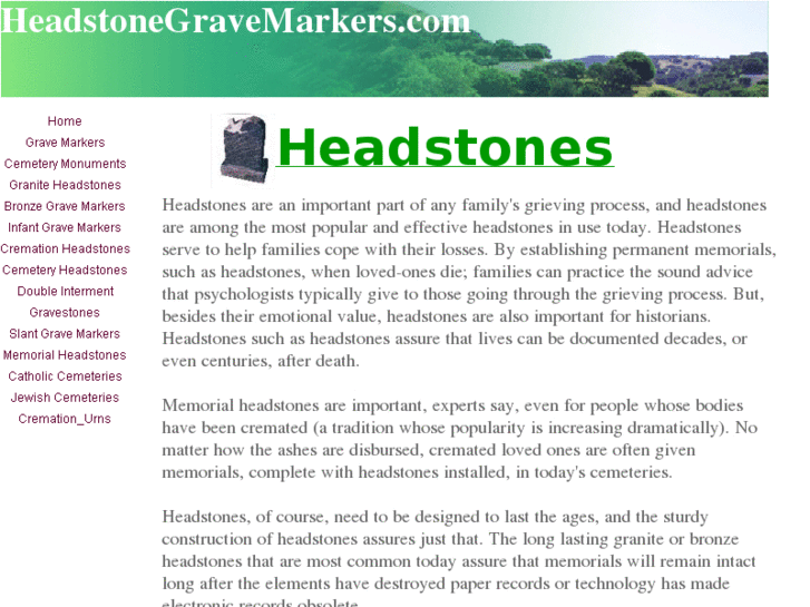 www.headstonesgravemarkers.com