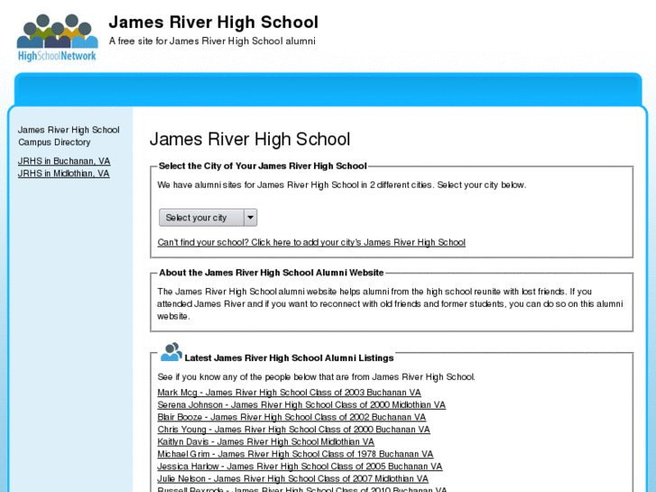 www.jamesriverhighschoolalumni.org