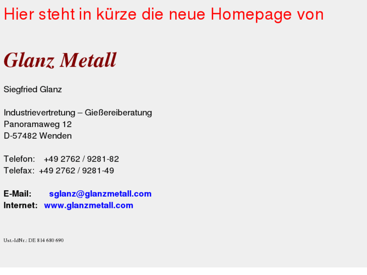 www.glanzmetall.com