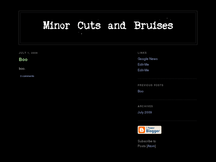 www.minorcutsandbruises.com