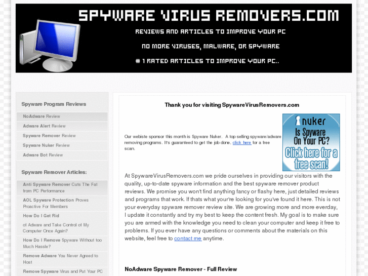 www.spywarevirusremovers.com