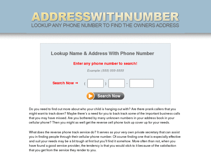 www.addresswithnumber.com