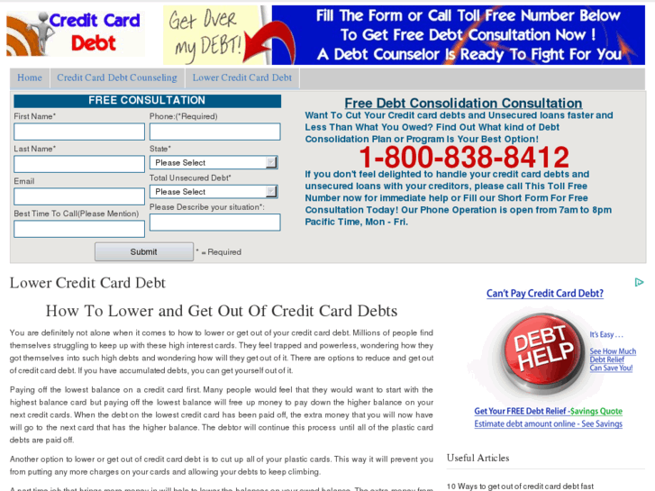 www.lowercreditcarddebt.net