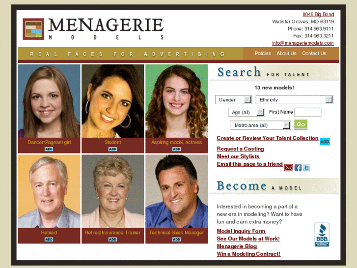 www.menageriemodels.com