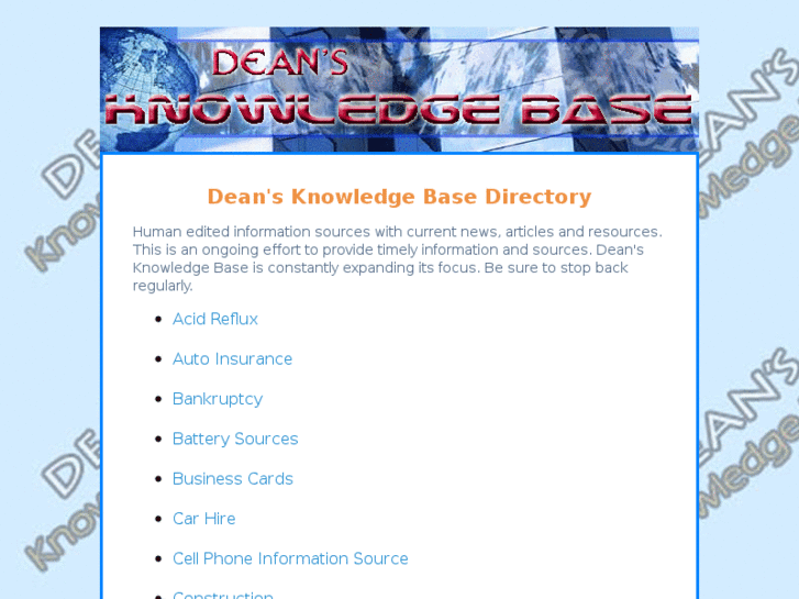 www.deans-knowledgebase.com