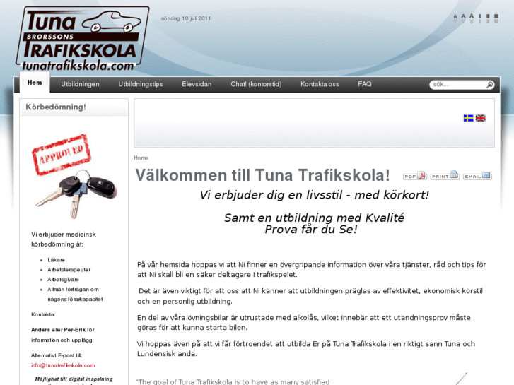 www.tunatrafikskola.com