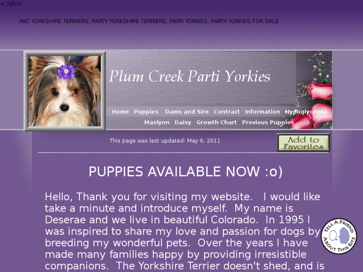 www.plumcreekpartiyorkies.com