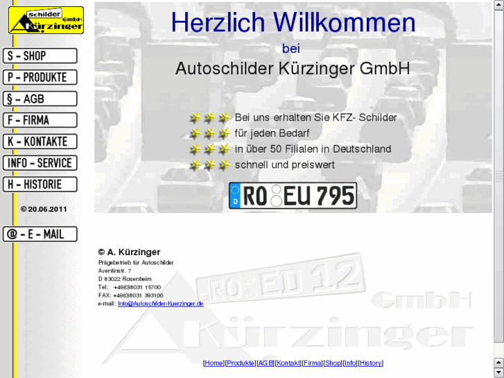 www.autoschilder-kuerzinger.de