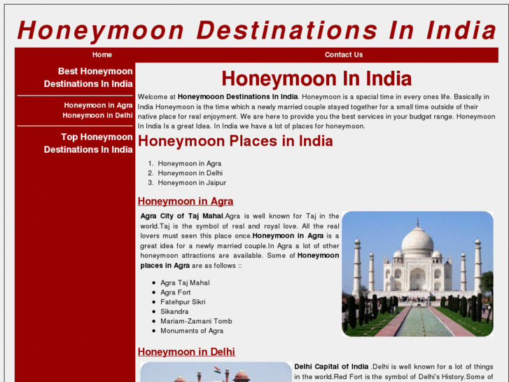 www.honeymoondestinationsinindia.com