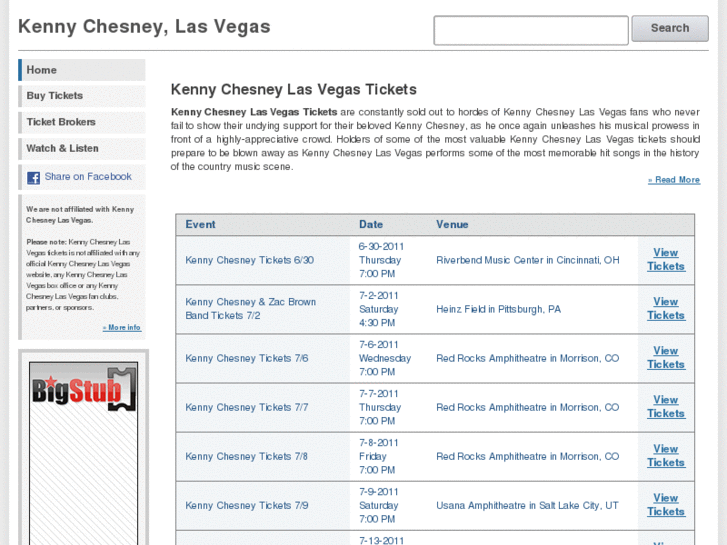 www.kennychesneylasvegas.com