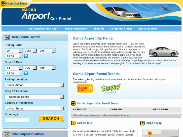 www.sarniaairportcarrental.com