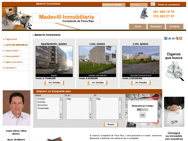 www.madevillinmobiliaria.com