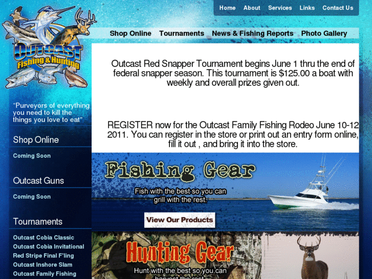 www.outcastfishingandhunting.com