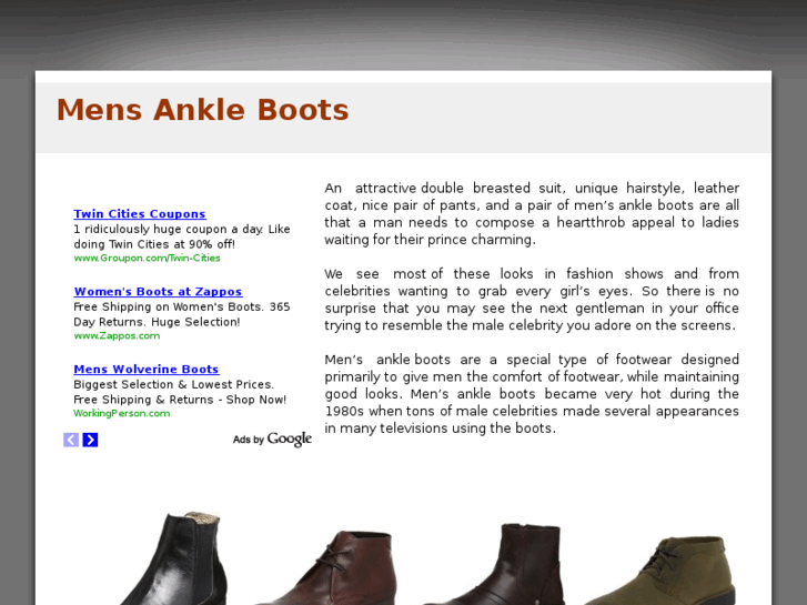 www.mensankleboots.com