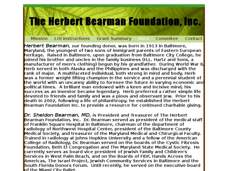 www.herbertbearmanfoundation.org