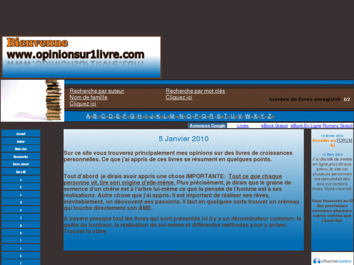 www.opinionsur1livre.com