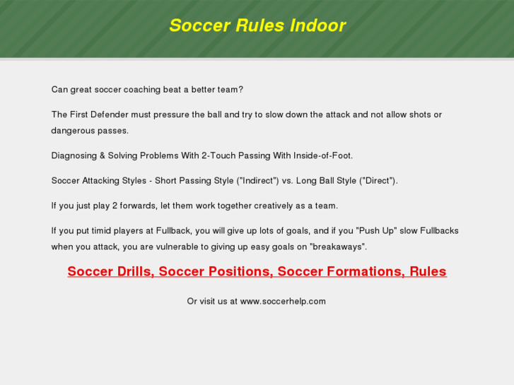 www.soccerrulesindoor.com