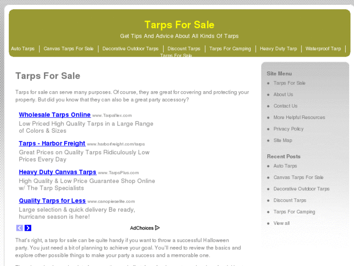 www.tarpsforsale.org