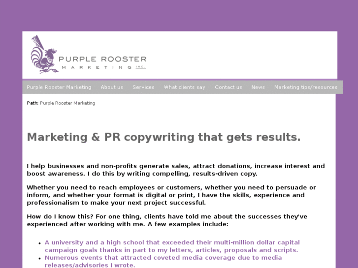 www.purpleroostermarketing.com