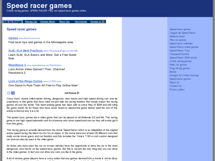 www.speedracergames.net