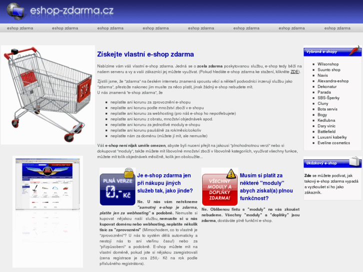 www.eshop-zdarma.cz