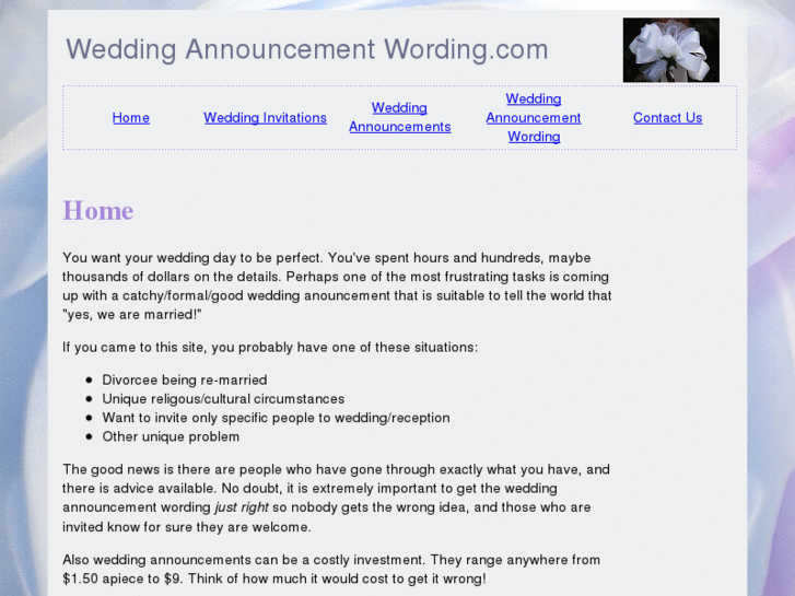 www.weddingannouncementwording.com