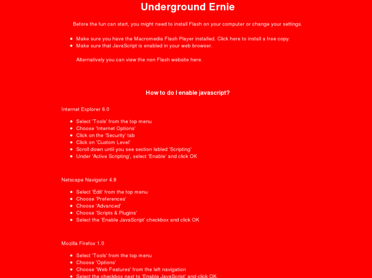 www.underground-ernie.com