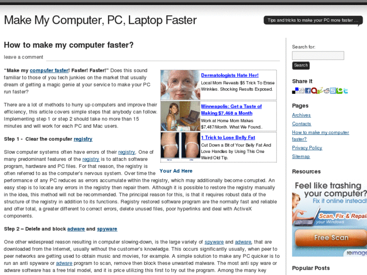 www.howto-makemycomputerfaster.com